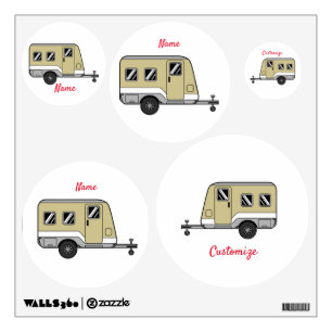 Tiny Tan Caravan Camper Thunder_Cove Wall Decal