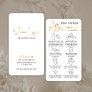 Tiny Tattoo Aftercare Guide Elegant Gold PMU Business Card