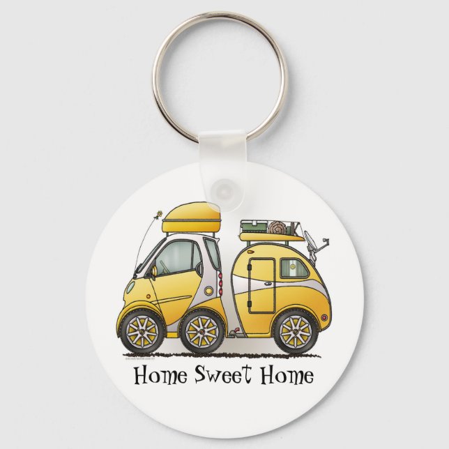 Tiny Tear Drop Camper Keychains (Front)