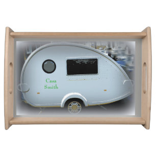 tiny teardrop trailer  gypsy caravan serving tray