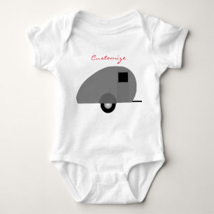 Tiny Teardrop Trailer Thunder_Cove Baby Bodysuit