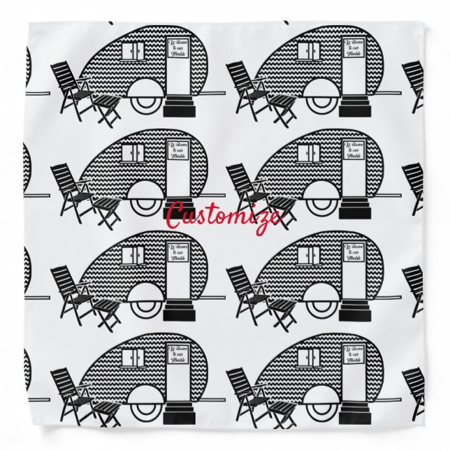 Tiny Teardrop Trailer Thunder_Cove Bandana (Front)