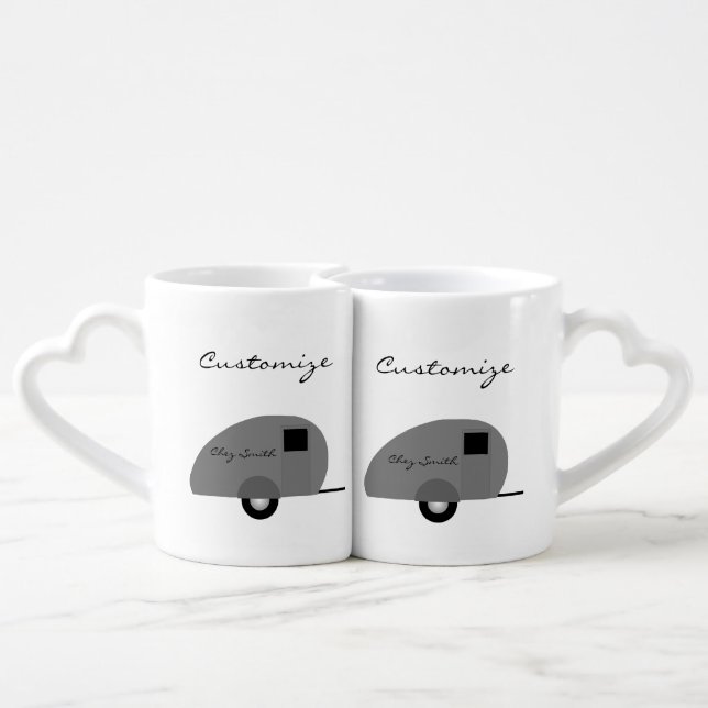 Tiny Teardrop Trailer Thunder_Cove Coffee Mug Set (Back Nesting)