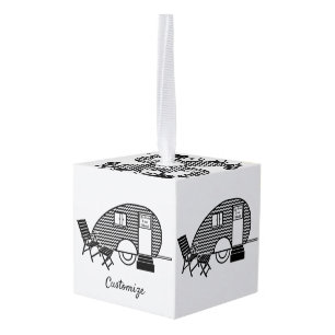 Tiny Teardrop Trailer Thunder_Cove Cube Ornament