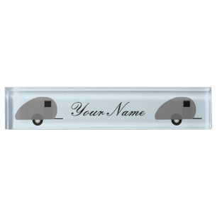 Tiny Teardrop Trailer Thunder_Cove Desk Name Plate