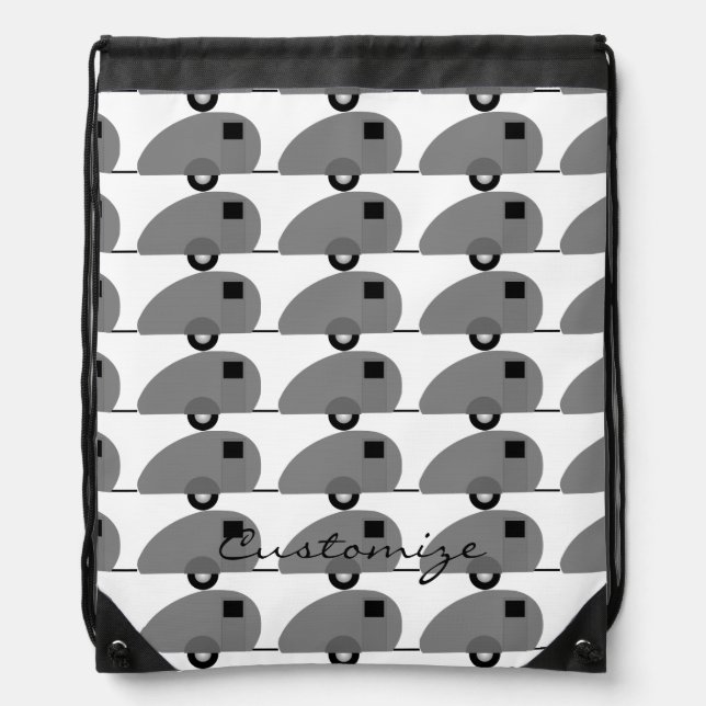 Tiny Teardrop Trailer Thunder_Cove  Drawstring Bag (Front)