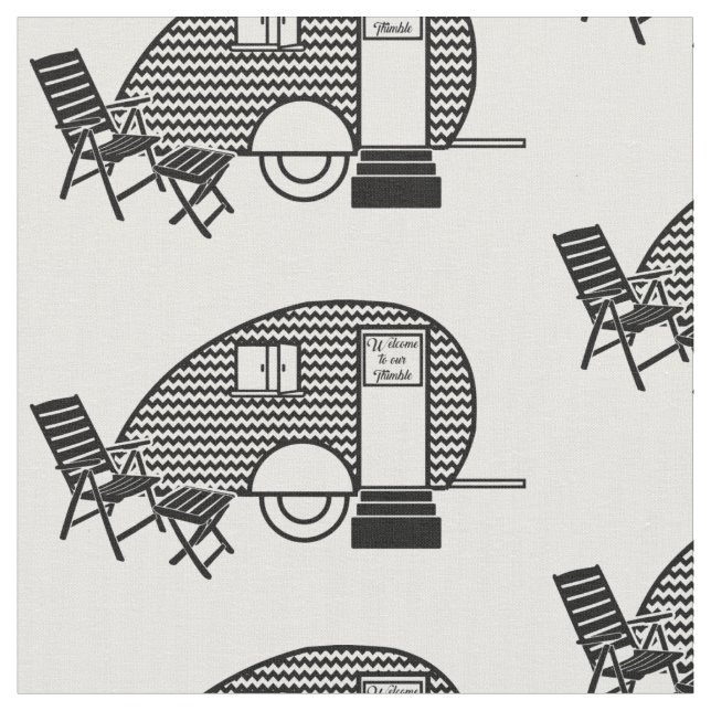 Tiny Teardrop Trailer Thunder_Cove Fabric (Close Up)