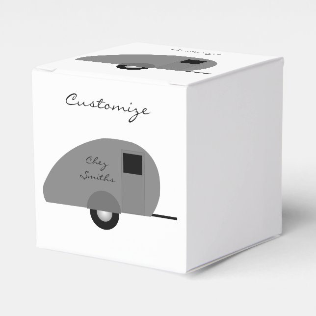 Tiny Teardrop Trailer Thunder_Cove Favor Boxes (Front Side)