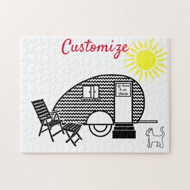 Tiny Teardrop Trailer Thunder_Cove Jigsaw Puzzle (Horizontal)
