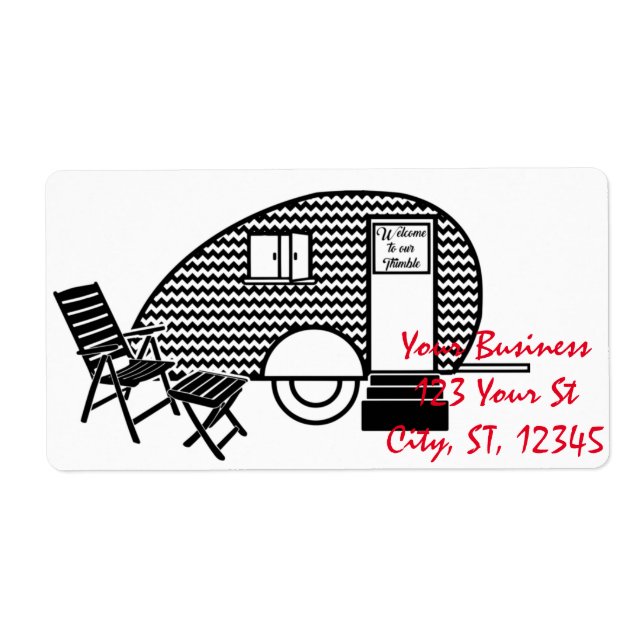 Tiny Teardrop Trailer Thunder_Cove Label (Front)