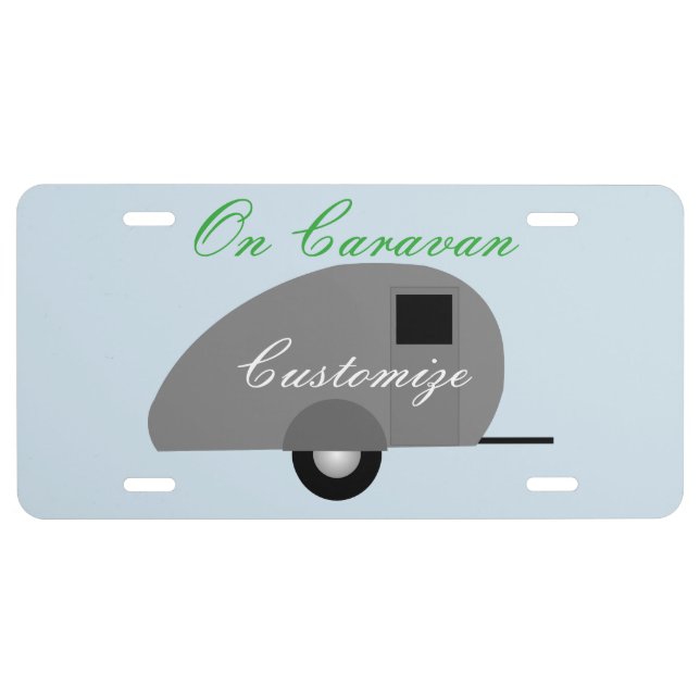 Tiny Teardrop Trailer Thunder_Cove License Plate (Front)