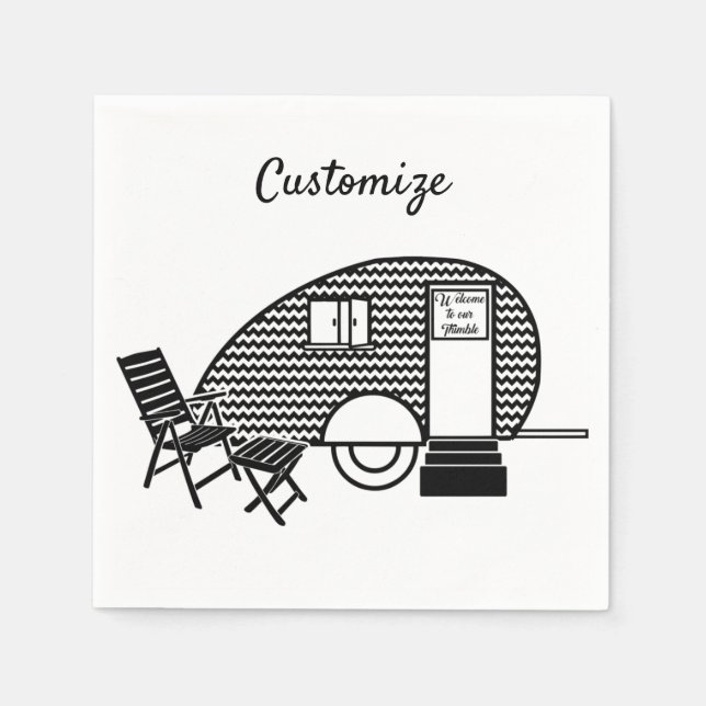 Tiny Teardrop Trailer Thunder_Cove Napkins (Front)