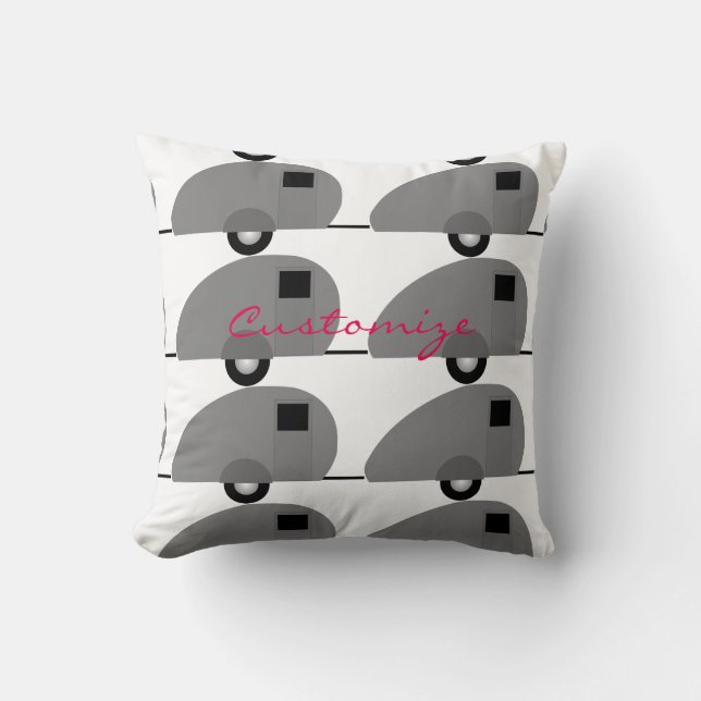 Tiny Teardrop Trailer Thunder_Cove Throw Pillow (Front)