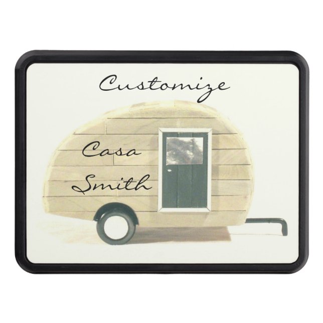 Tiny teardrop travel trailer Thunder_Cove Hitch Cover (Front)