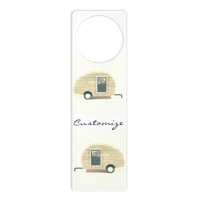 Tiny teardrop travel trailers Thunder_Cove Door Hanger (Front)