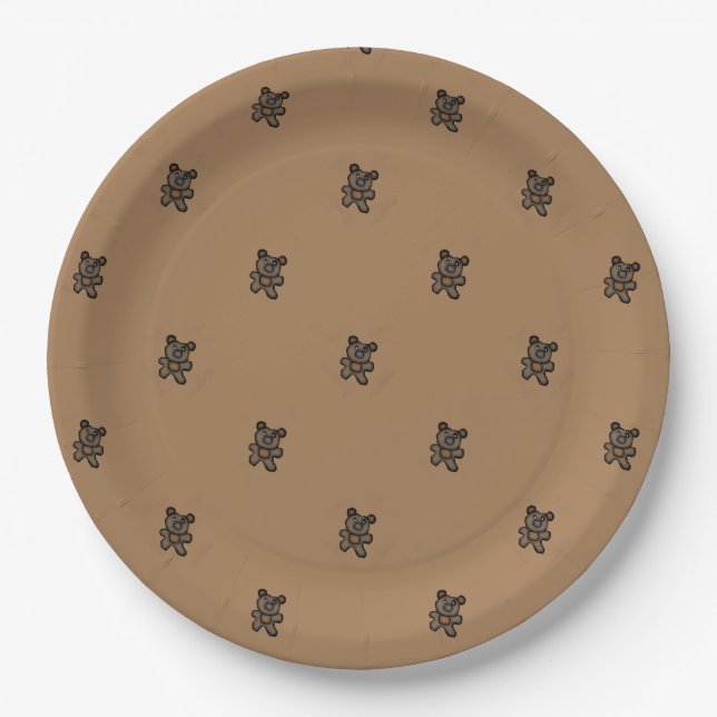 Tiny Teddy Bears Paper Plates (Front)