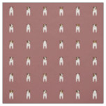 Tiny terriers Jack Russell dog pattern any color Fabric