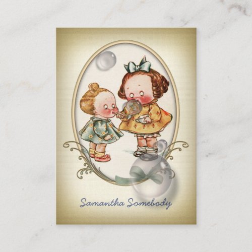 Tiny Toddlers Mini Postcard Profile Card Business Cards