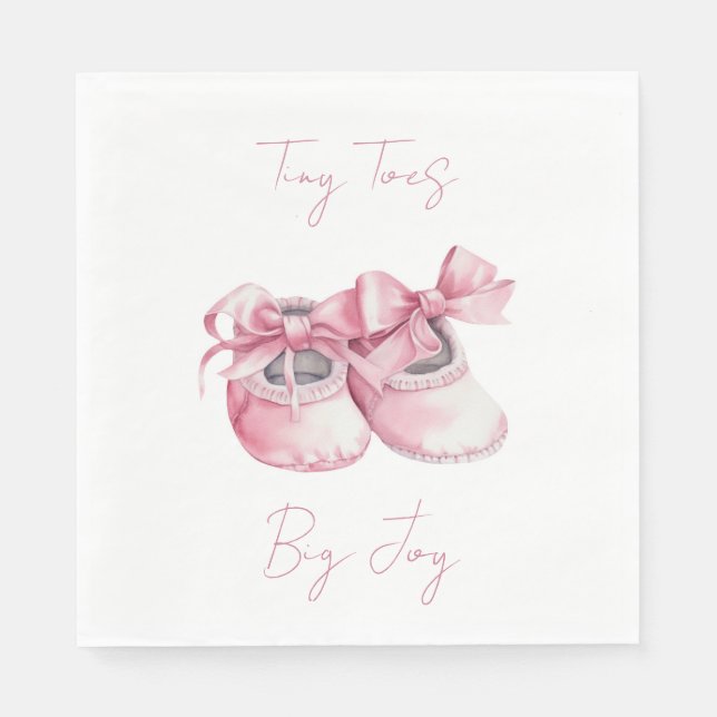 Tiny Toes. Big Joy.It's a Girl.  Napkins (Front)