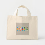 A B C D E F G
 H I J K L M N
 O P Q R S T U
 V W X Y Z ! ?  Tiny Tote Canvas Bag