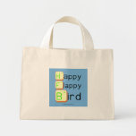 Happy
 Flappy
 Bird  Tiny Tote Canvas Bag