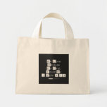 We Love
 Because
 He First 
 Loved Us
 1 John 4:19  Tiny Tote Canvas Bag