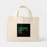 Your Name Street  Tiny Tote Canvas Bag