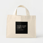 Your Name Street  Tiny Tote Canvas Bag