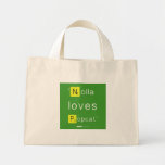 'Nolla 
 loves
 Popcat'  Tiny Tote Canvas Bag