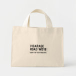 VICARAGE ROAD  Tiny Tote Canvas Bag