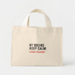 RT 002/02 KEEP CALM  Tiny Tote Canvas Bag