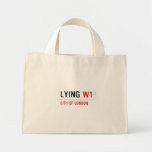 Lying  Tiny Tote Canvas Bag