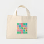 abc|de
 fghij
 klm|nop
 qrstu
 vwxyz  Tiny Tote Canvas Bag
