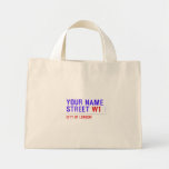 Your Name Street  Tiny Tote Canvas Bag