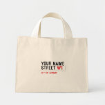 Your Name Street  Tiny Tote Canvas Bag