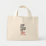 jesus love heaven larone yes   Tiny Tote Canvas Bag