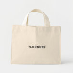 YATESENDERS  Tiny Tote Canvas Bag