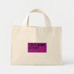 Your Name Street  Tiny Tote Canvas Bag