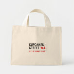 cupcakes Street  Tiny Tote Canvas Bag