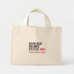 sherlock holmes statue  Tiny Tote Canvas Bag