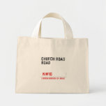 CHURCH ROAD ROAD      Tiny Tote Canvas Bag