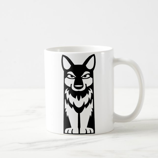 Tiny Totem - Wolf - Mug (Right)