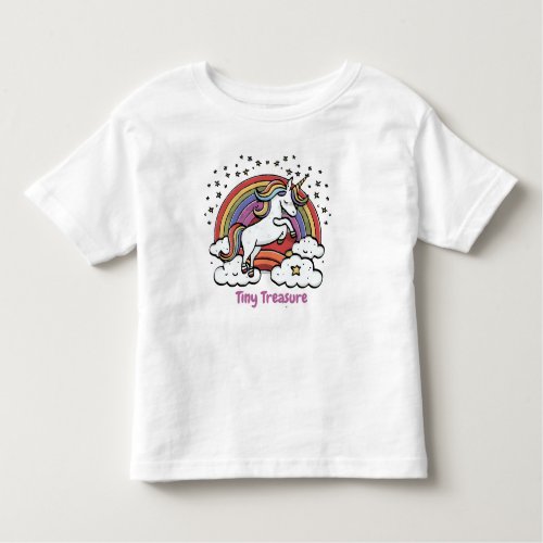 Tiny Treasure Unicorn Rainbow Toddler Toddler T_shirt