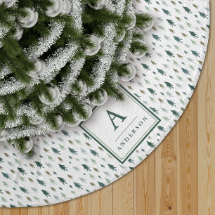 Tiny Trees Monogrammed Tree Skirt