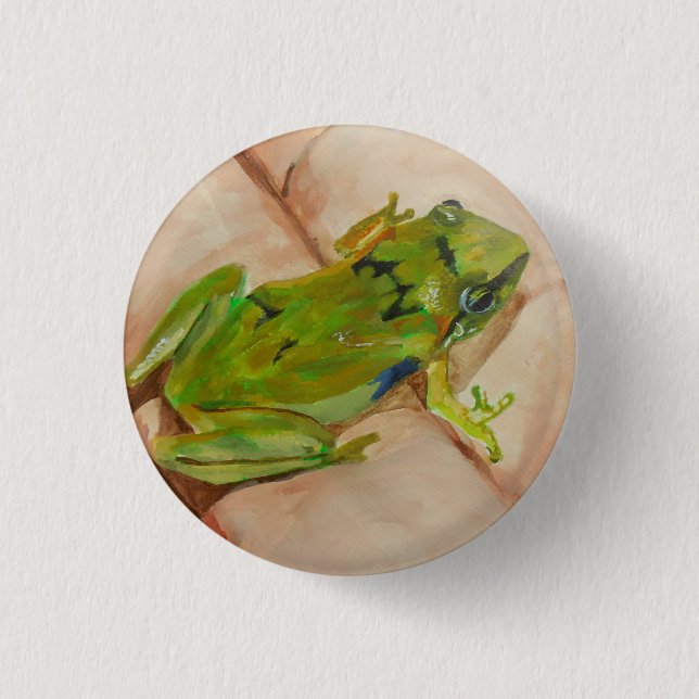 Tiny Tropical Frog Button (Front)