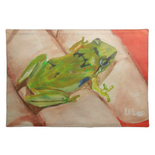 Tiny Tropical Frog Cloth Placemat