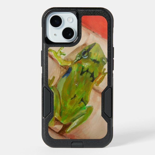 Tiny Tropical Frog iPhone 15 Case (Back)