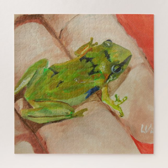 Tiny Tropical Frog Jigsaw Puzzle (Vertical)