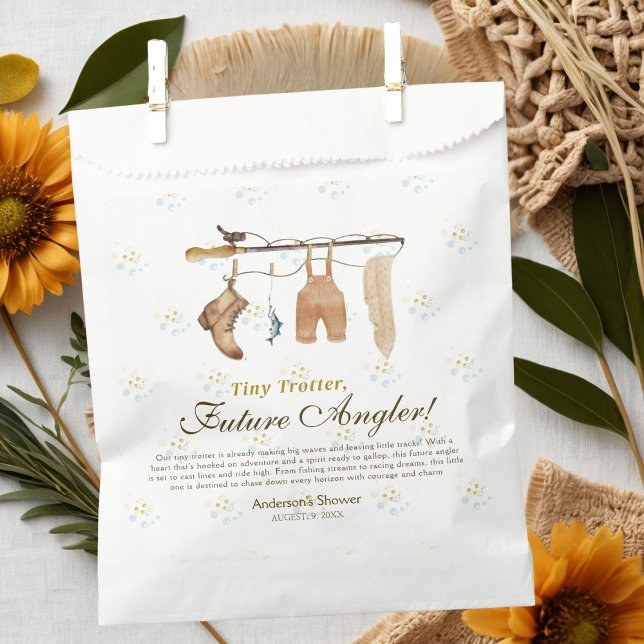Tiny Trotter Future Angler Fishing Baby Shower Favor Bag (Creator Uploaded)