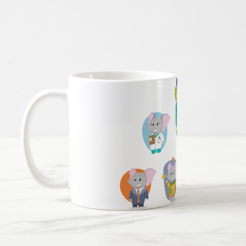 Tiny Trunks Adorable Elephant Babies Coffee Mug